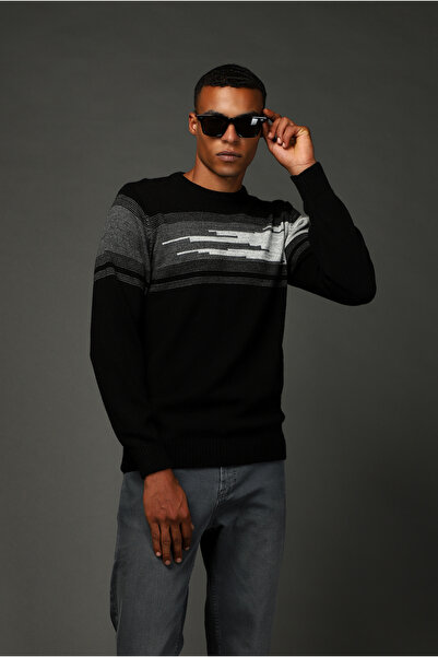 Kiğılı Crew Neck Regular Fit Striped Knitwear Sweater