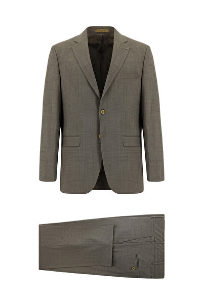 Abdullah Kiğılı 4 Drop Relaxed Fit Comfortable Cut Italian Patterned Wool Suit