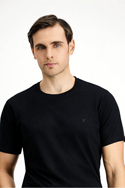 Kiğılı Crew Neck Slim Fit Slim Fit Cotton T-Shirt