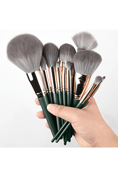 Choice 14PC-Green 14-Piece Makeup Brush Set - Soft Fluffy Brush Head Eye Shad...