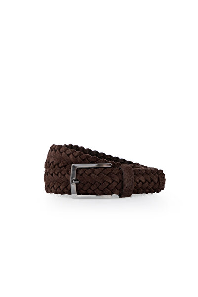 Abdullah Kiğılı Suede Knitting Leather Belt
