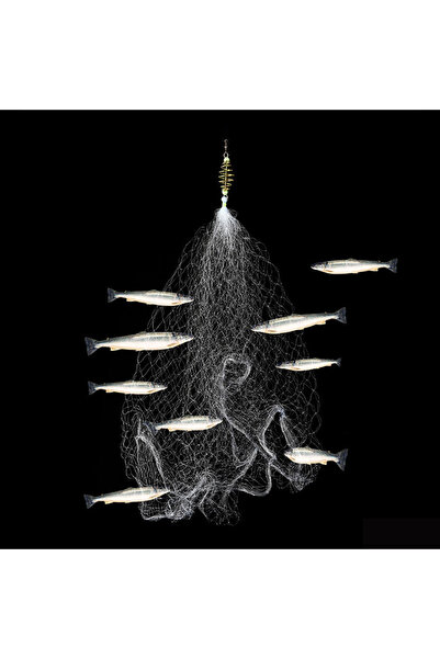 Choice10 8cm 10Pcs Fishing Net Trap Mesh Luminous Bead Netting Sea Fish Net T...