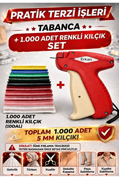 ERKAN Pratik Terzi İşleri ve Türban Gelinlik Tasarım 5 mm Renkli Kılçık ve Ta...