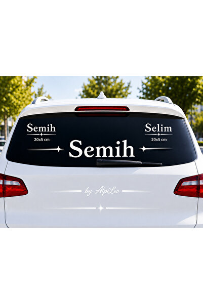 AlpiLeo 2 Adet Kişiye Özel iSİM Sticker - Büyük Harf - Bisiklet, Laptop, Moto...