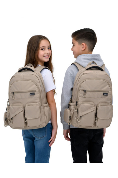 KY Dp Casual a Quality Cream Multi-Compartment Water Repellent School Sports ...