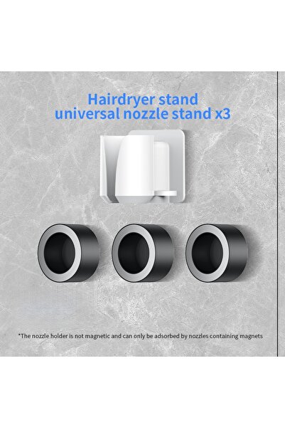 Choice3 Combination 2 Suitable for hair dryer bracket wall mounted magnetic s...