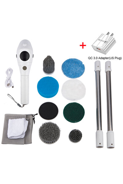 Choice5 White US Plug Electric Cleaning Brush 8 in 1 Multifunctional Househol...