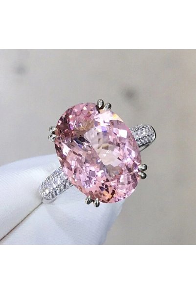 Choice4 7 Q896 Huitan Pink Cubic Zirconia Rings for Women Engagement Wedding ...
