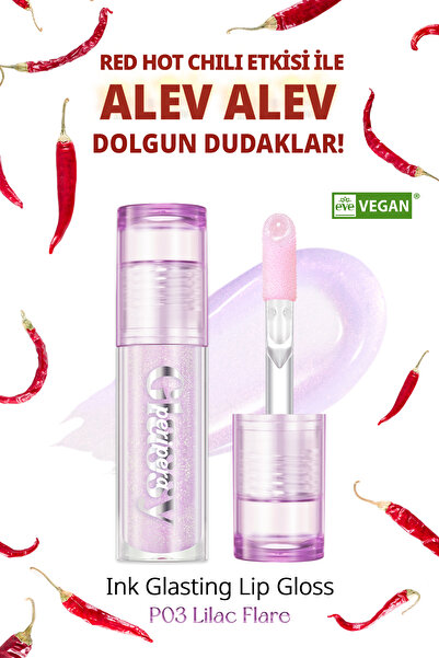 PERIPERA Lila Simli Dudak Dolgunlaştırıcı Gloss Ink Glasting Lip Gloss (P03 L...