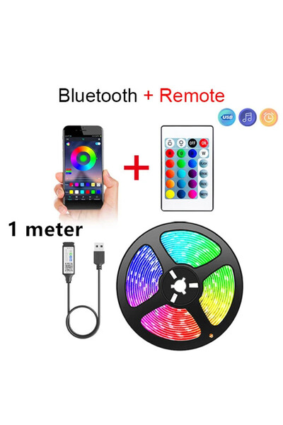 Choice3 شريط إضاءة LED بطول 1 متر، 5 فولت، USB، RGB 5050، شريط إضاءة LED متزا...