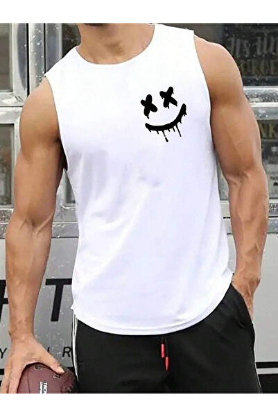 bellanova Printed Sleeveless Tshirt Men's Zero Sleeve Clothing Sportswear Ove...