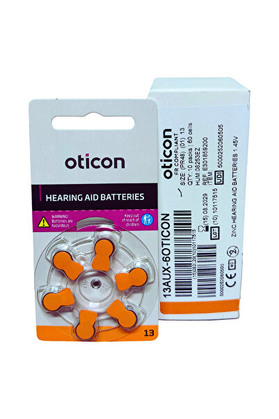 Oticon 13 Numara Yeni Nesil Pili - 60'lı Kutu