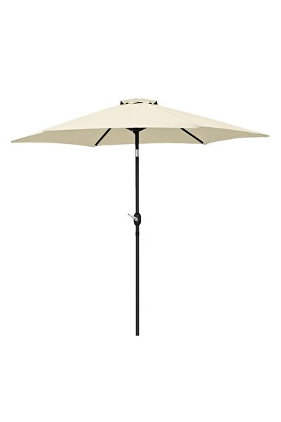 Zâna Casei Μπεζ Αντιανεμική Πτυσσόμενη Ομπρέλα Κήπου με Χειροκίνητο Μηχανισμό...