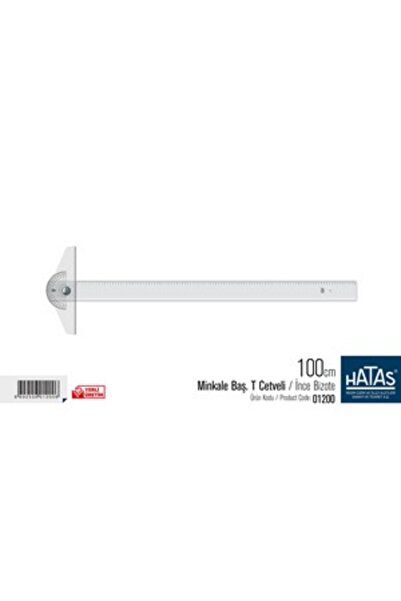HATAS Πλαστικός χάρακας T Minkale (Κινητό) Κεφαλή 100cm / 01200