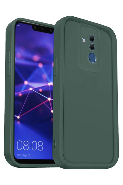 New Face حافظة GLDISPTM New Mate 20 Lite من السيليكون - (222011) باللون الأخض...
