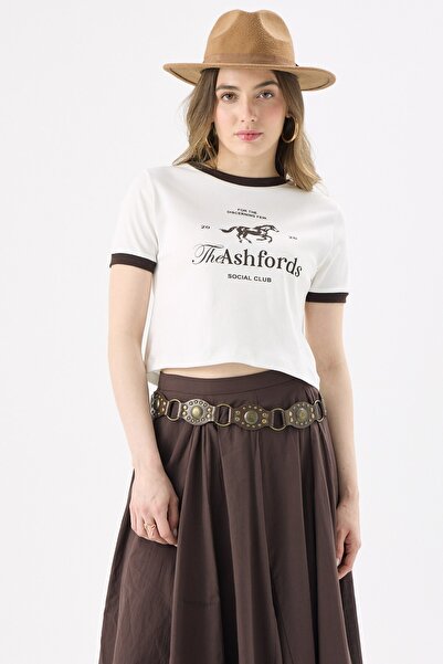 CrepTekstil Γυναικείο μπλουζάκι Crep The Ashfords με στάμπα αλόγου, βαμβακερό...