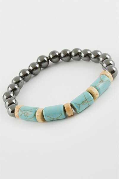 ZERO LAND Gldisptm Hematite Turquoise (20103) Natural Stone Bracelet-Turquoise