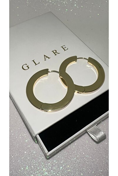 GLARE JEWELRY CO Large Size Stainless Steel Thick Model Hoop Earrings (This I...