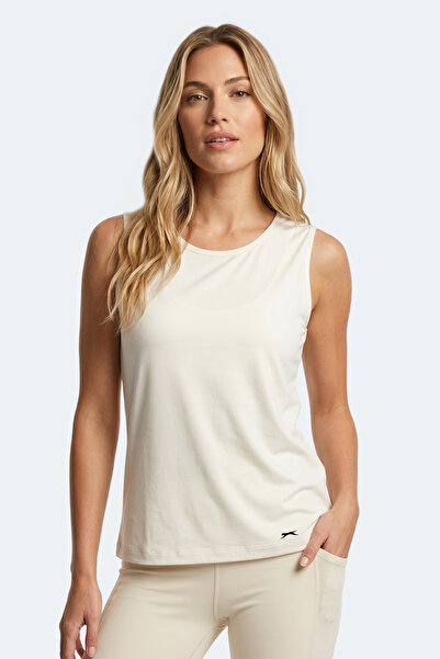 Slazenger KUNDE Γυναικείο Αμάνικο Εκρού Φανελάκι