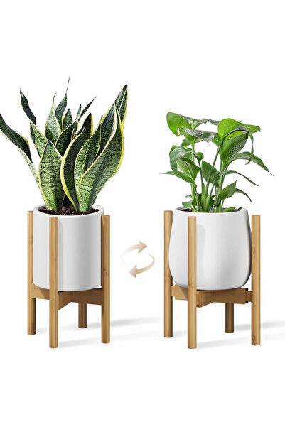 Nobrand Suport pentru Flori Bamworld – Scaun pentru Plante Reglabil, Culoare ...