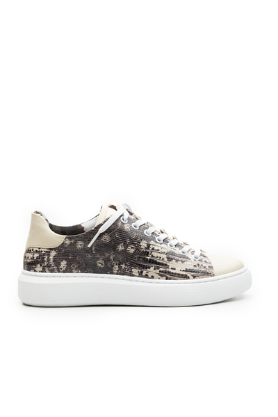 UrbanShoes Sneakers damă din piele naturală, Leofex - 310 Crem box