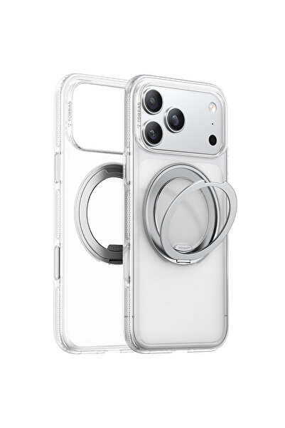 Stef's Cat Θήκη iPhone 17 Pro, Γάτα του Στεφ, Σειρά Ostand R Fitness, Διαφανής