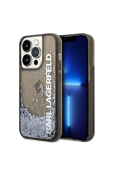 Stef's Cat Θήκη για Apple iPhone 14 Pro, Karl Lagerfeld, Υγρό Γκλίτερ με Λογό...