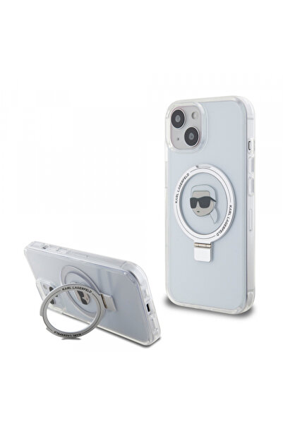 Stef's Cat Husa MagSafe pentru Apple iPhone 15, Karl Lagerfeld, Ring Stand Ka...