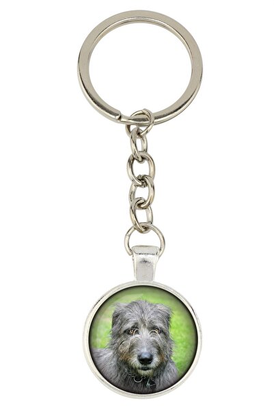 Art - Dog Irish Wolfhound - keychain with your photo, key decoration, bag pen...