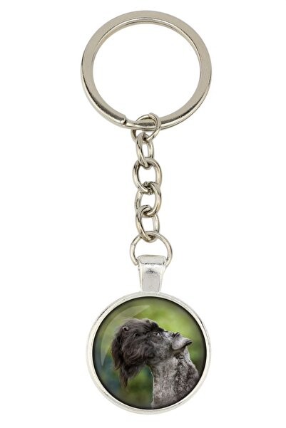 Art - Dog Kerry Blue Terrier, Irish Blue Terrier - breloc cu fotografia ta, d...