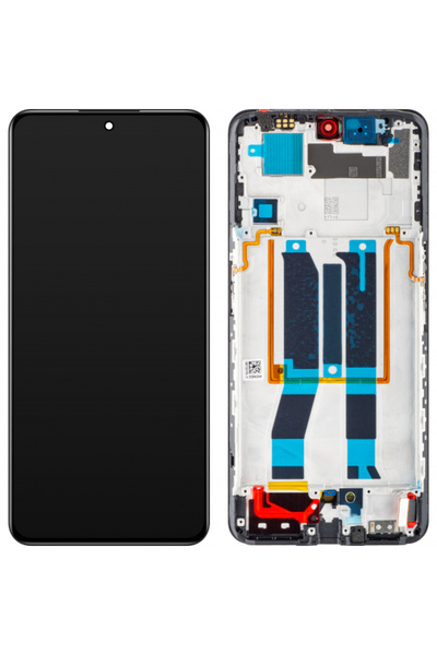 realme GT Neo 3 Тъчскрийн дисплей, с рамка, черен, Сервизен пакет 4130237