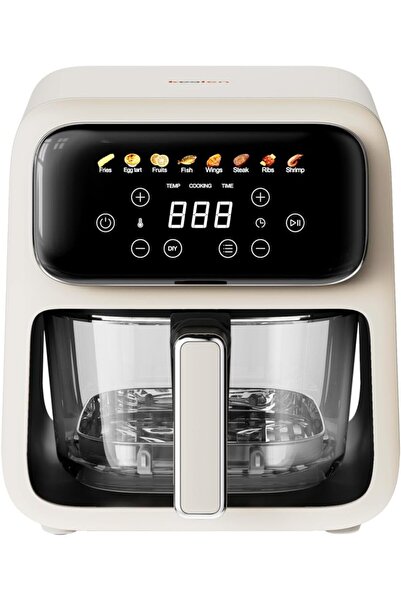 Generic 1200 W Digital Touch Panel Air Fryer with Glass Basket, 4 Liter Capac...
