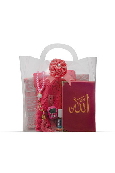 Hayrat Neşriyat Prayer Rug + Scarf + Essence + Prayer Beads + Zikirmatik + La...