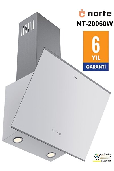 NARTE H20060 Cam Davlumbaz 6Yıl Garanti 60cm 450m³ 56,6dB(A) 3Devir Dokunmati...