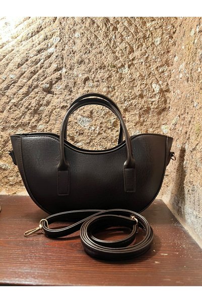 todays co Kayık Brown Leather Bag with Strap