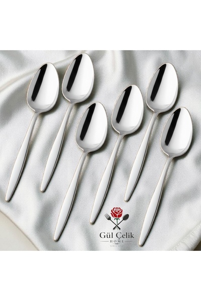 Gül Mutfak 12 Adet Yemek Kaşığı Sivri Model 12 'li (PASLANMAZ ÇELİK) 18/0