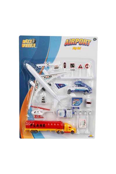Maxx Wheels Set vehicule aeroport, Maxx Wheels, 14 piese