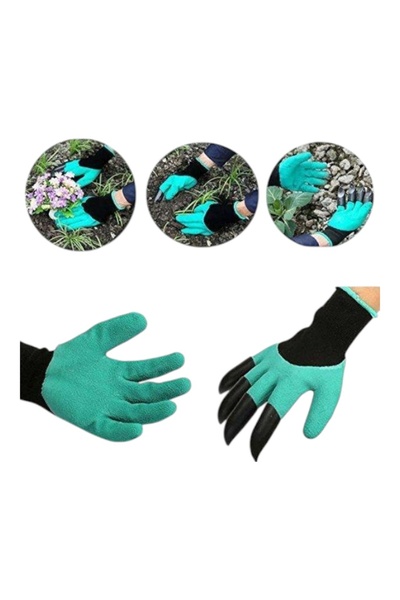 E-ANAMAG Γάντια κήπου με πλαστικά νύχια