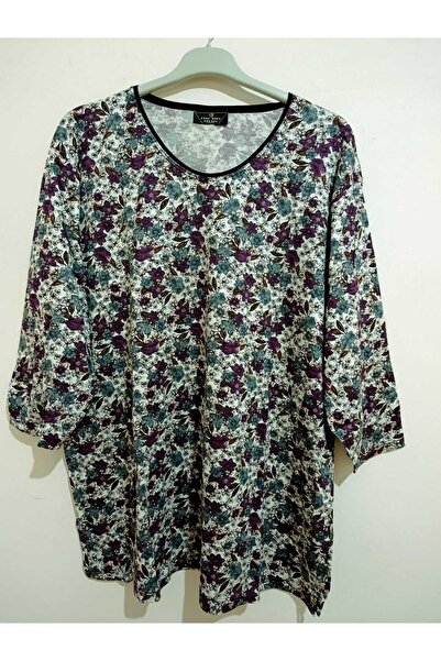 anne moda ankara Ολόσωμη καλοκαιρινή μπλούζα με μανίκια Capri 95% Viscose Ant...