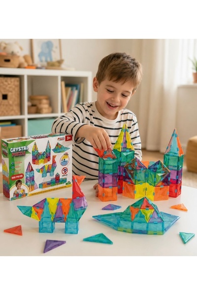 MİNİK DEHALAR 300 Parça Kristal Puzzle – 3D Şeffaf Yapboz Eğitici Zeka Oyunu