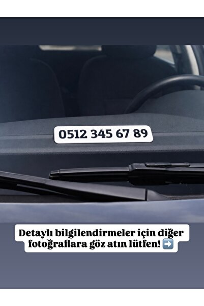 Serüven 3D Kişiye Özel İsimli Araç Numaratörü - Çift Taraflı Bantlı - Kabartm...