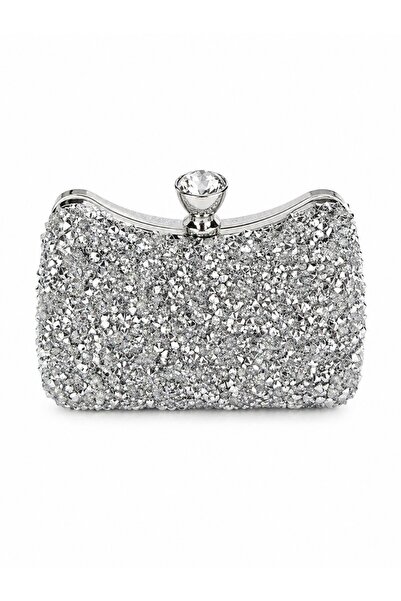 Senza Vedere Geantă de seară tip clutch cu sclipiri de diamant