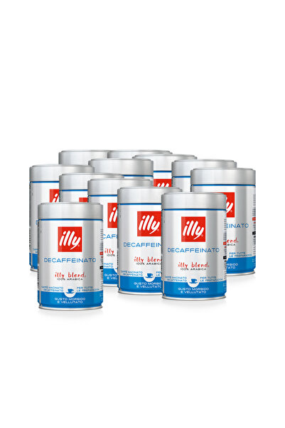 illy Συσκευασία 12 τεμαχίων Αποκαφεϊνωμένος Αλεσμένος Καφές 250γρ