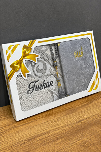 Safa Gift Kaliteli İsimli Seccade, Nakışlı Seccade, Kadife Yasin, İnci Tesbih...