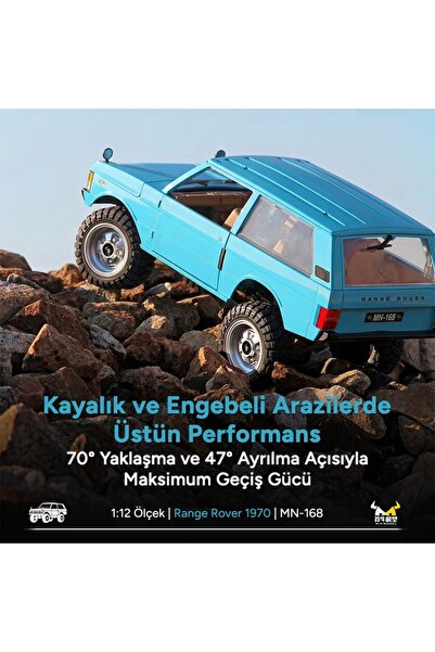 MN Model MN168 1/12 Range Rover Classic 1970 4WD Crawler Offroad Uzaktan Kumandalı Araba Arazi Aracı