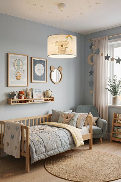 manogrup KİDS ÇOCUK BEBEK ODASI AVİZESİ - RENKLİ FİGÜRLÜ TASARIMLI TAVAN AYDINLATMASI