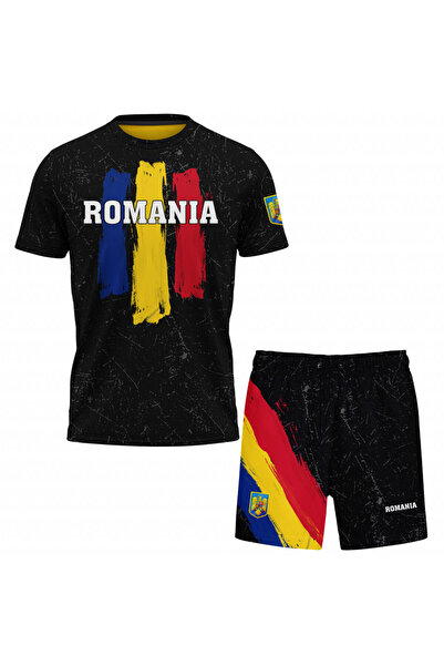 OEM Compleu tricou si pantaloni scurti pentru barbati Romania P019