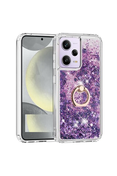 Pilanix Xiaomi Redmi Note 12 Pro 5G Kılıf Yüzüklü Standlı İçi Sulu Hareketli ...