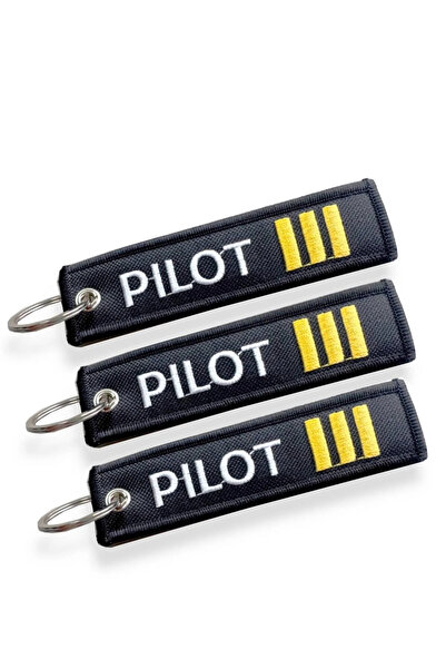 Bahar Piko Pilot Uçak Bez Anahtarlık Üç Sırma