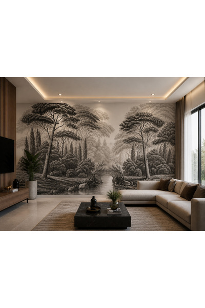 Tetik monochrome 3 boyutlu duvar kağıdı
